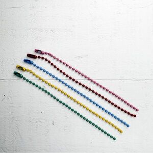 Colorful Replacement Ball Chains for Coach Hang Tags-Multiple Colors-3”-4”